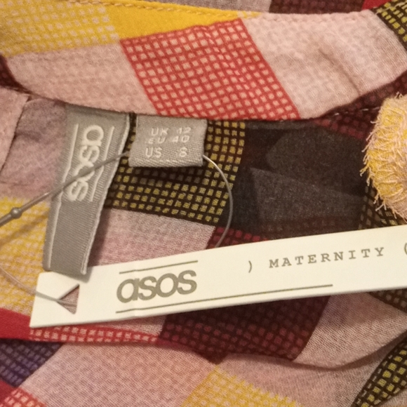 ASOS Maternity 8 Check Ruffle Blouse - Picture 3 of 13